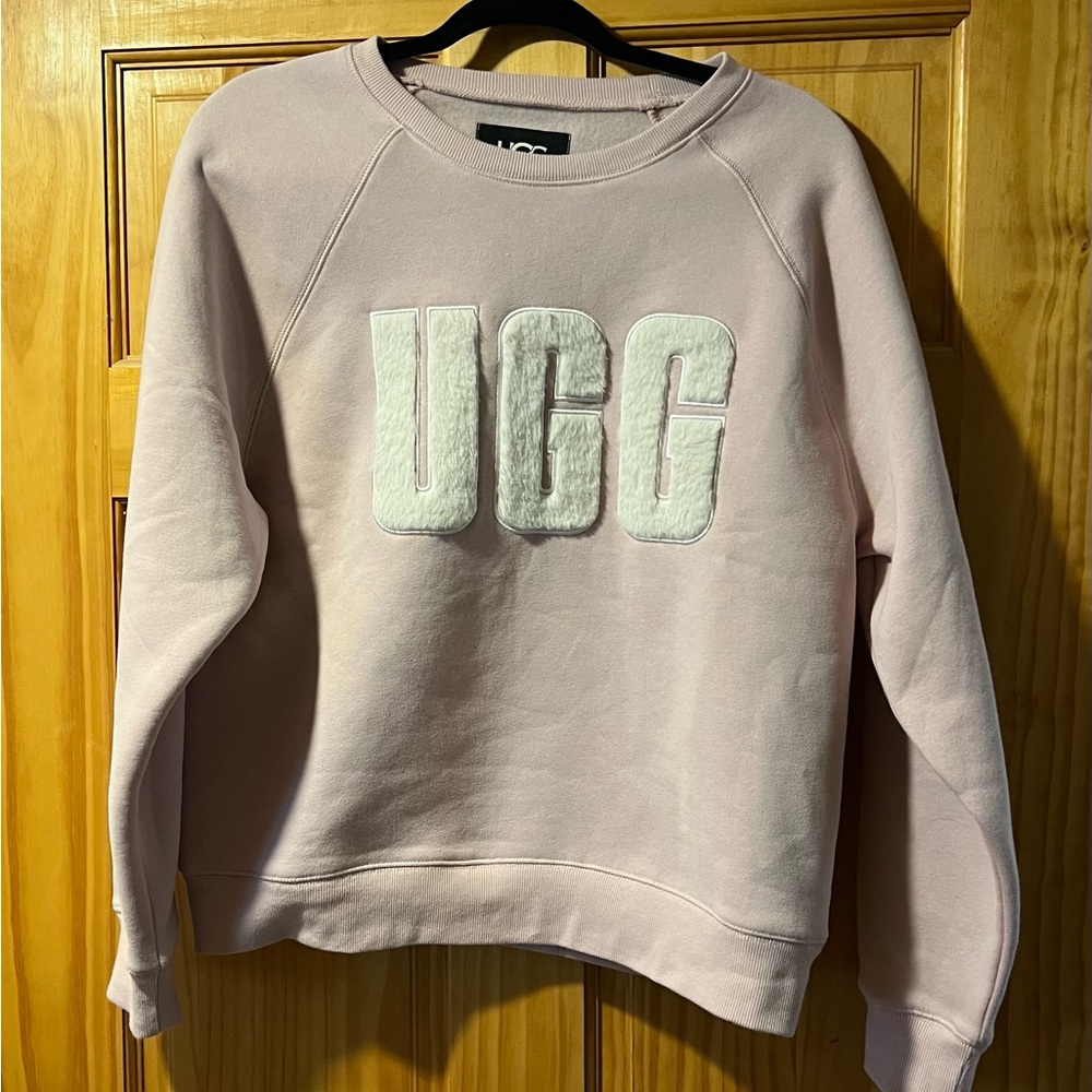 UGG Collection Madeline Fuzzy Logo Graphic Sweatshirt. Sz. Medium